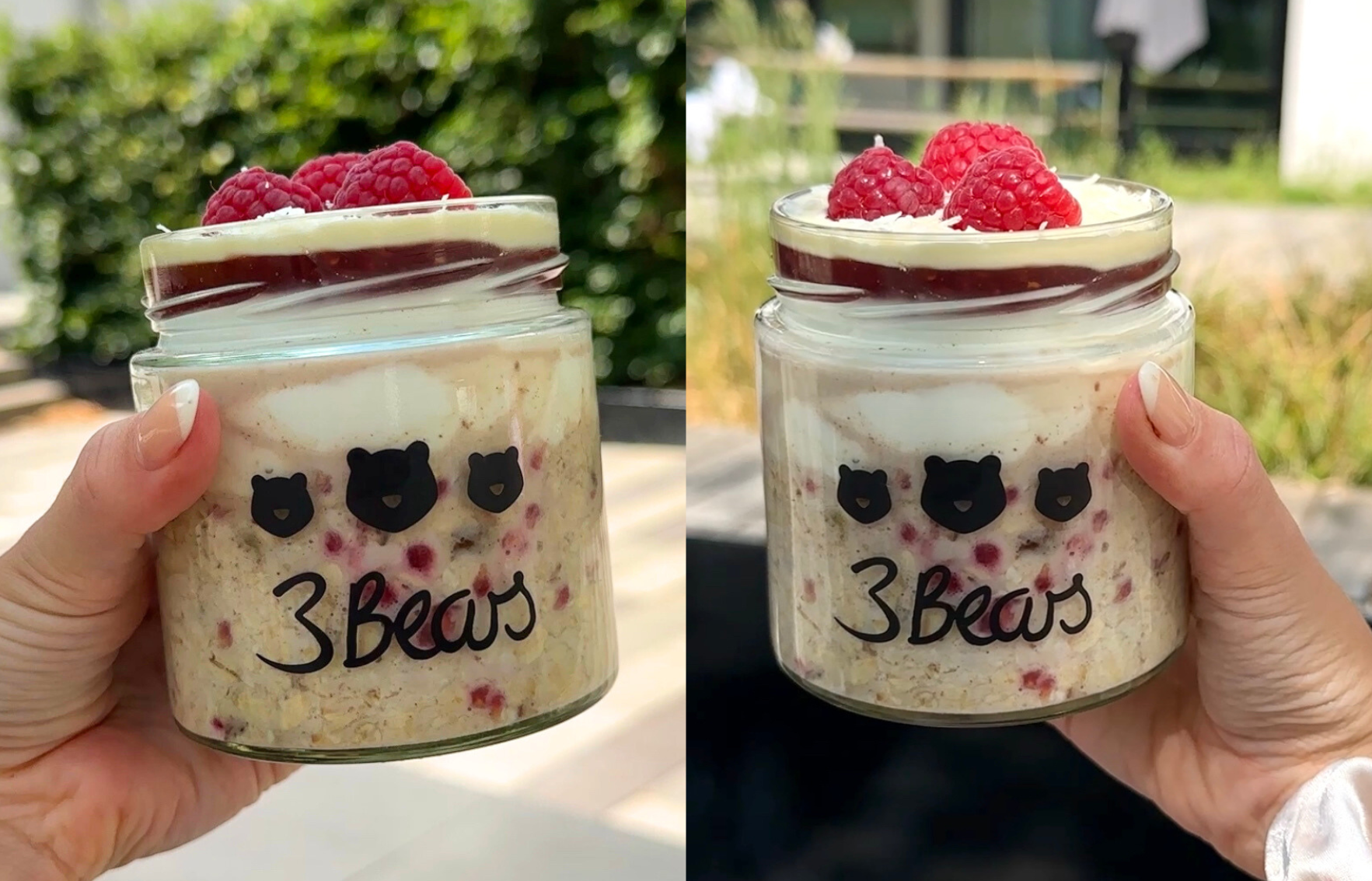 Overnight oats with raspberries, coconut &amp; white chocolate – breakfast