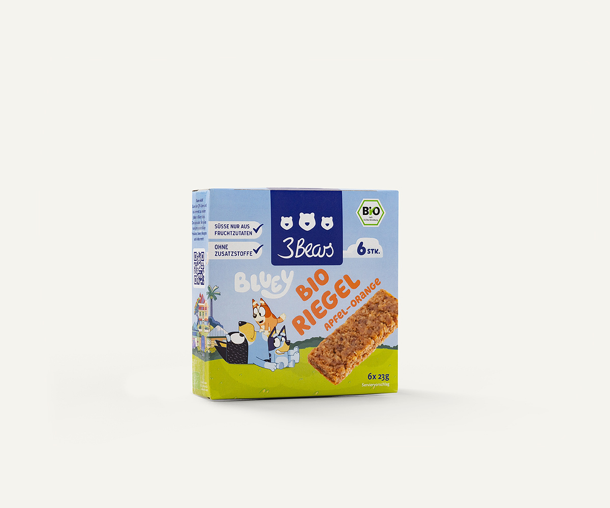 3Bears Bluey Bio Riegel - Apfel-Orange, in Kooperation mit Bluey entwickelt, Süße nur aus Fruchtzutaten und ohne Zusatzstoffe #size_6 riegel