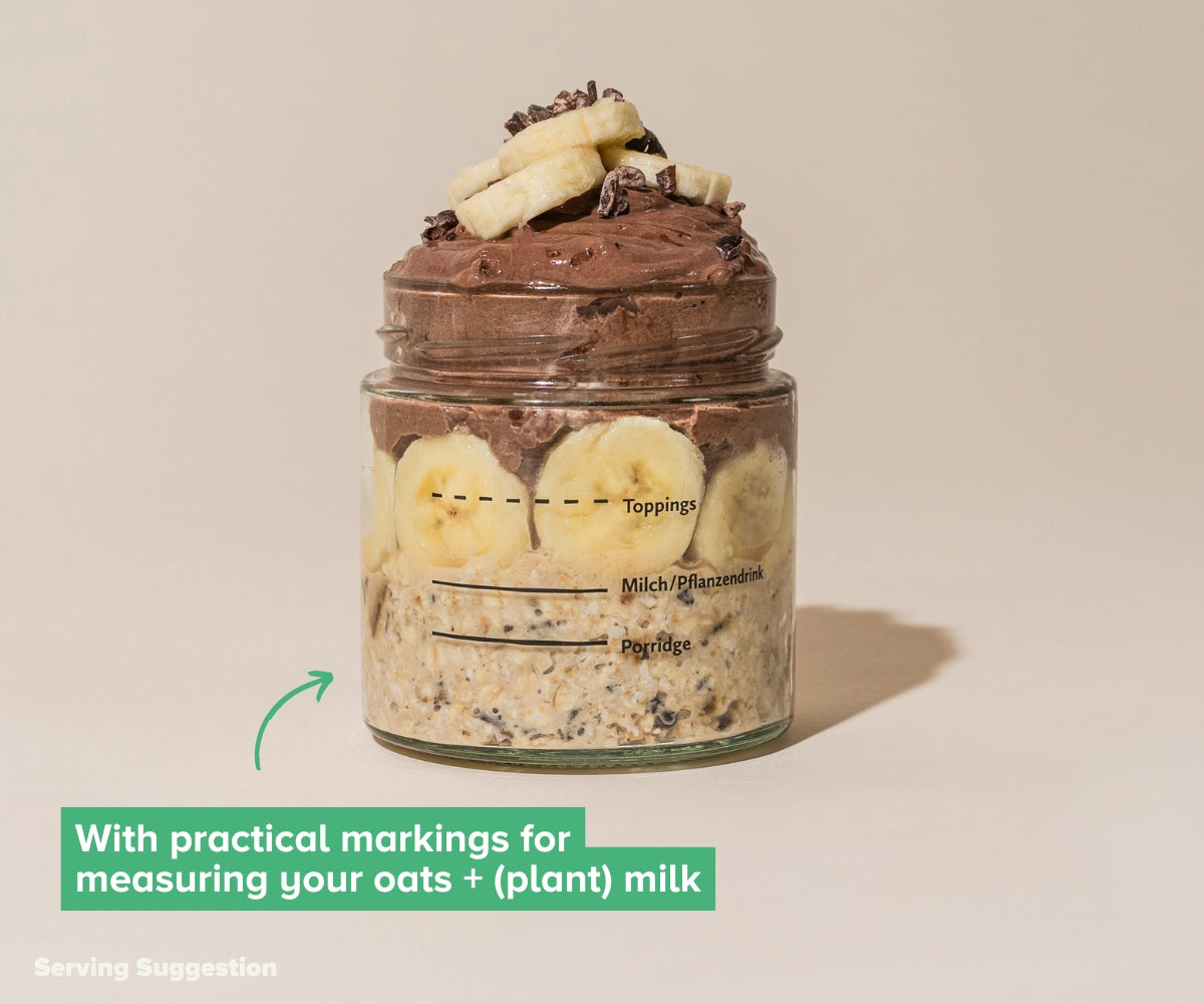 Overnight Oats Gläser-Trio Hilfslinien