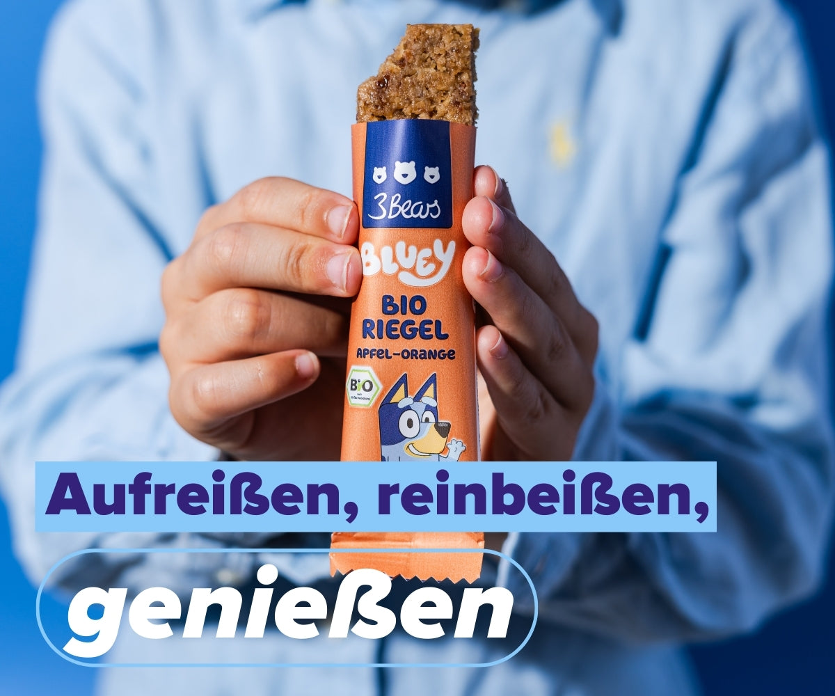 Bio Riegel aufreißen, reinbeißen, genießen
