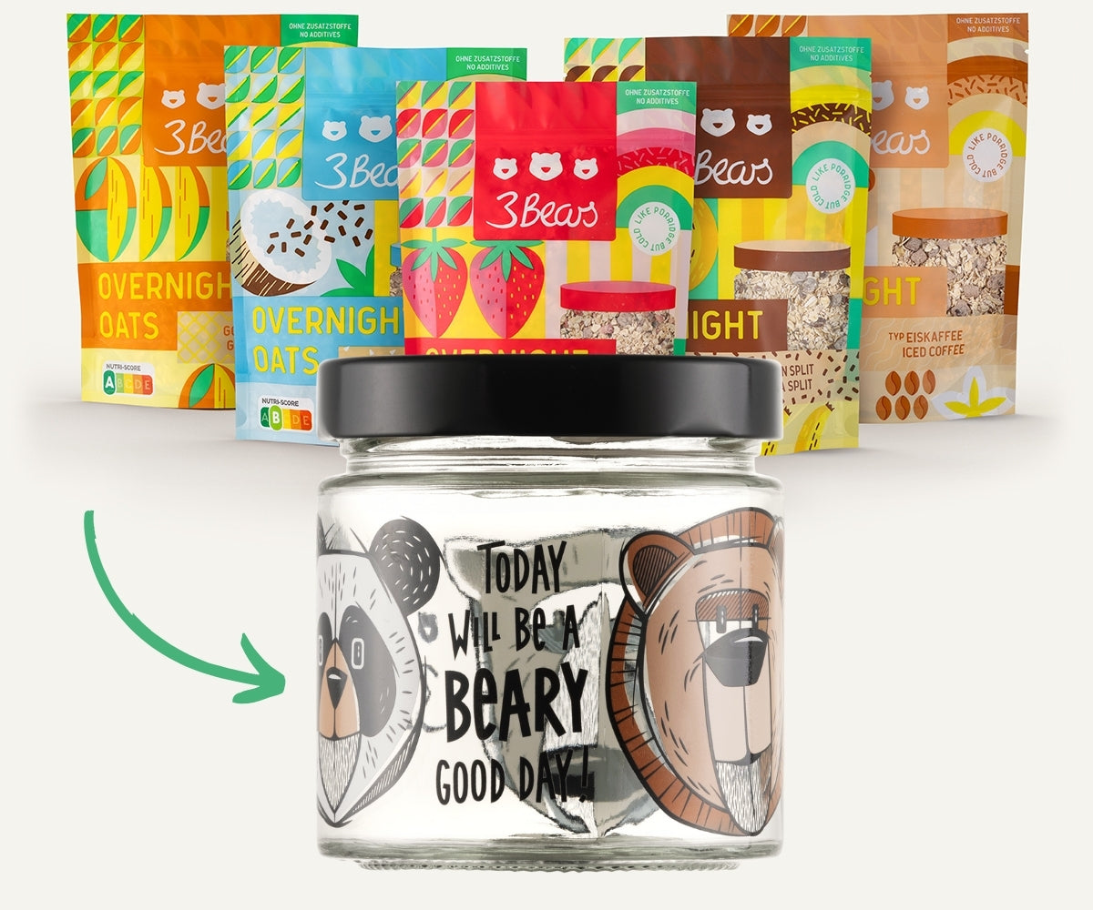 Overnight Oats Set – mit GRATIS Glas für dich. Code: GESCHENK