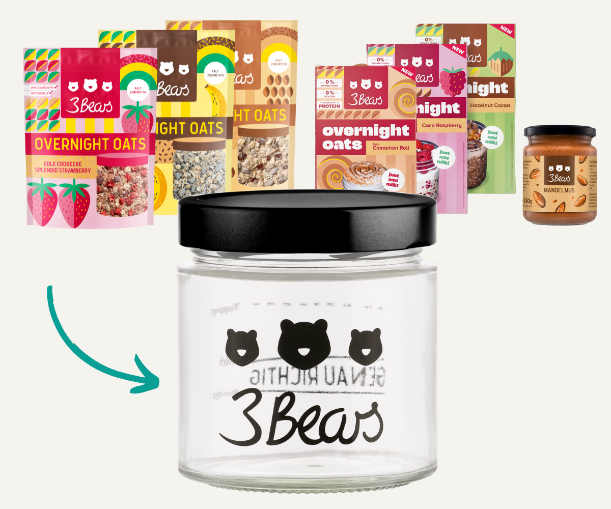 Overnight Oats Probier-Set mit Mandelmus