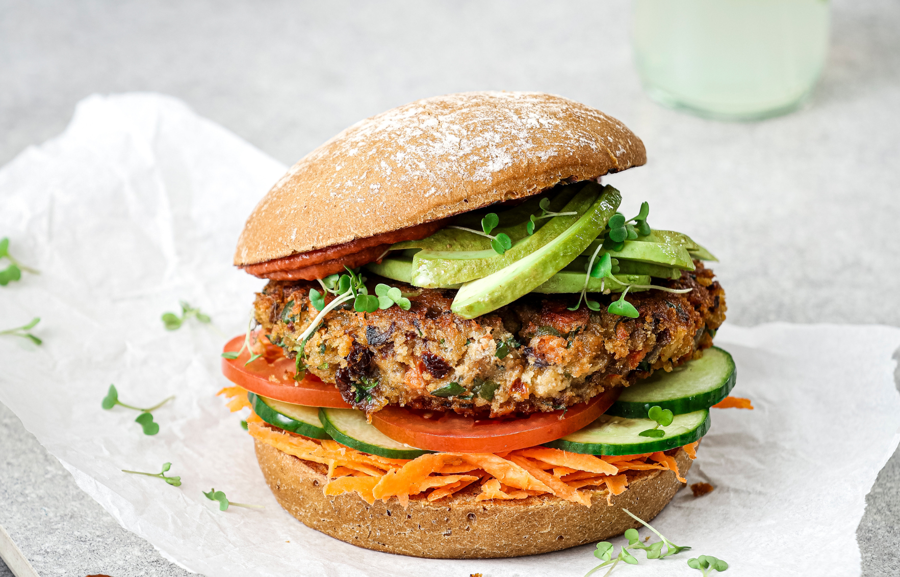 Vegane Burger Patties mit Haferflocken