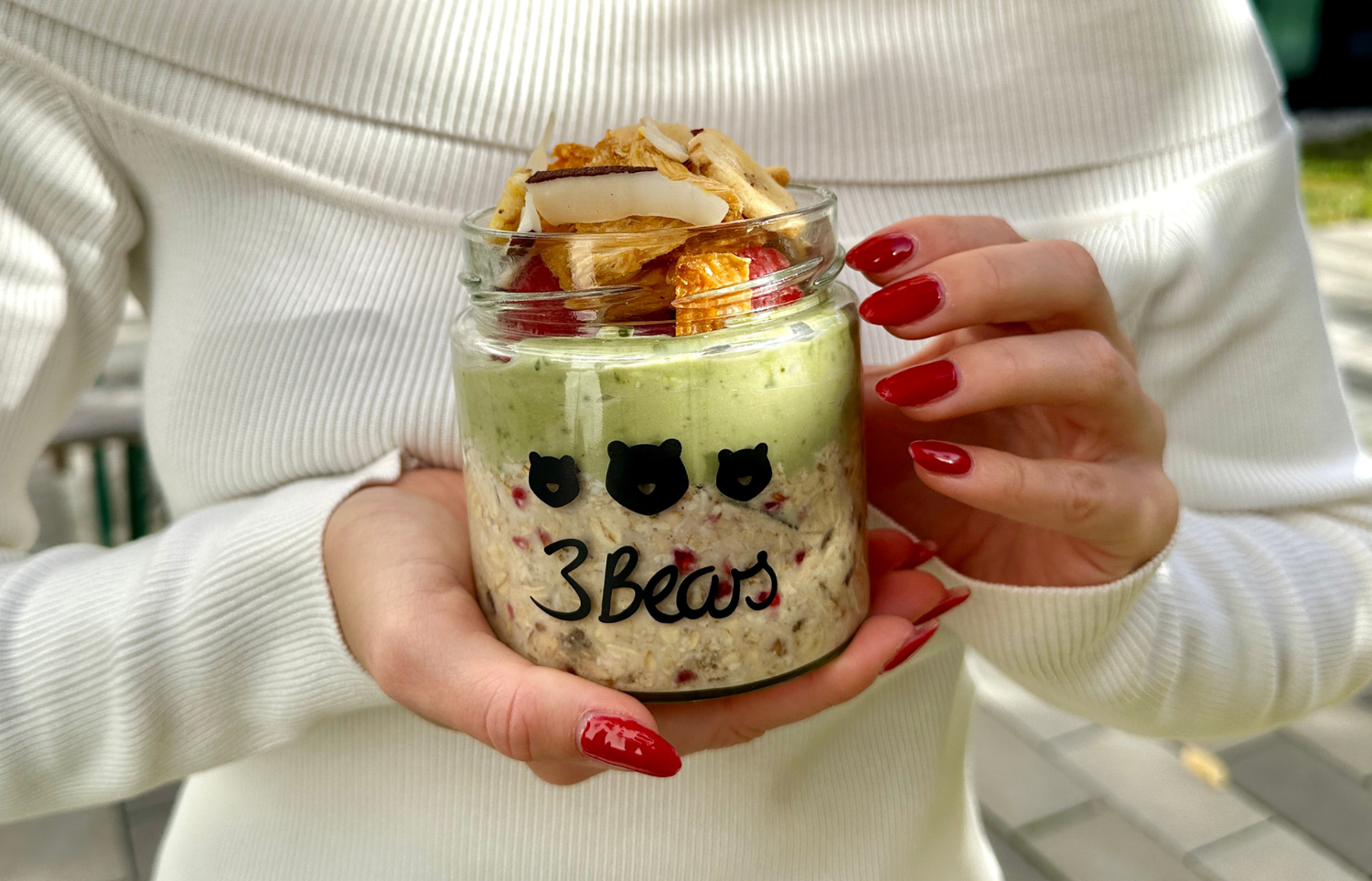 Trend Matcha Frühstück: Vegane Kokos-Matcha-Overnight Oats