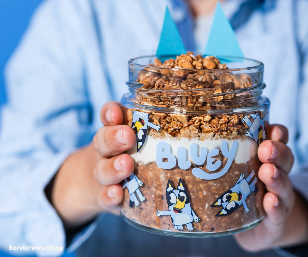 Overnight Oats Gläser-Trio Bluey Glas 