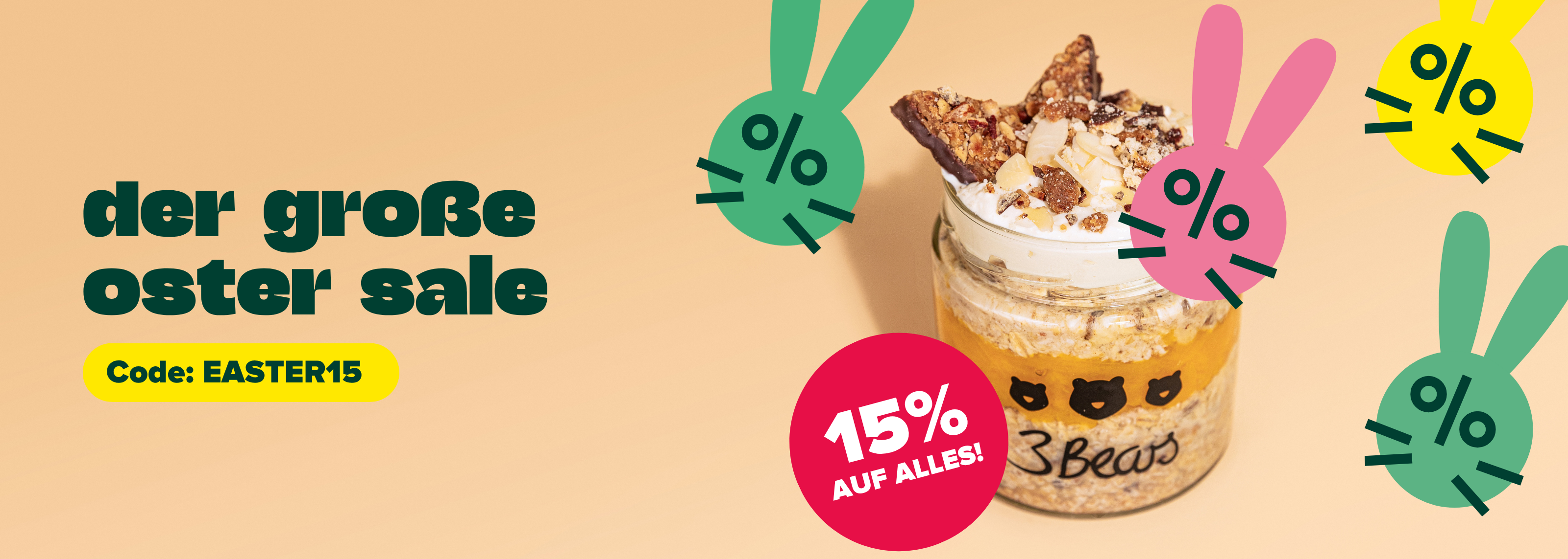 15% auf alles sparen mit dem Code EASTER15